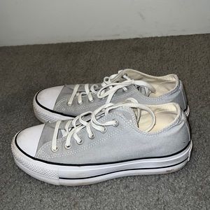 Grey platform converse womens